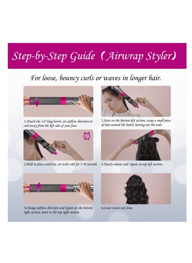 SYOSI - 40MM/1.6 Inch Long Hair Curling Barrels Compatible with Dyson Airwrap Styler Attachment Parts, Self-Curling Attachment Accessories for Dyson Airwrap Styler HS01 HS05 - Image 1