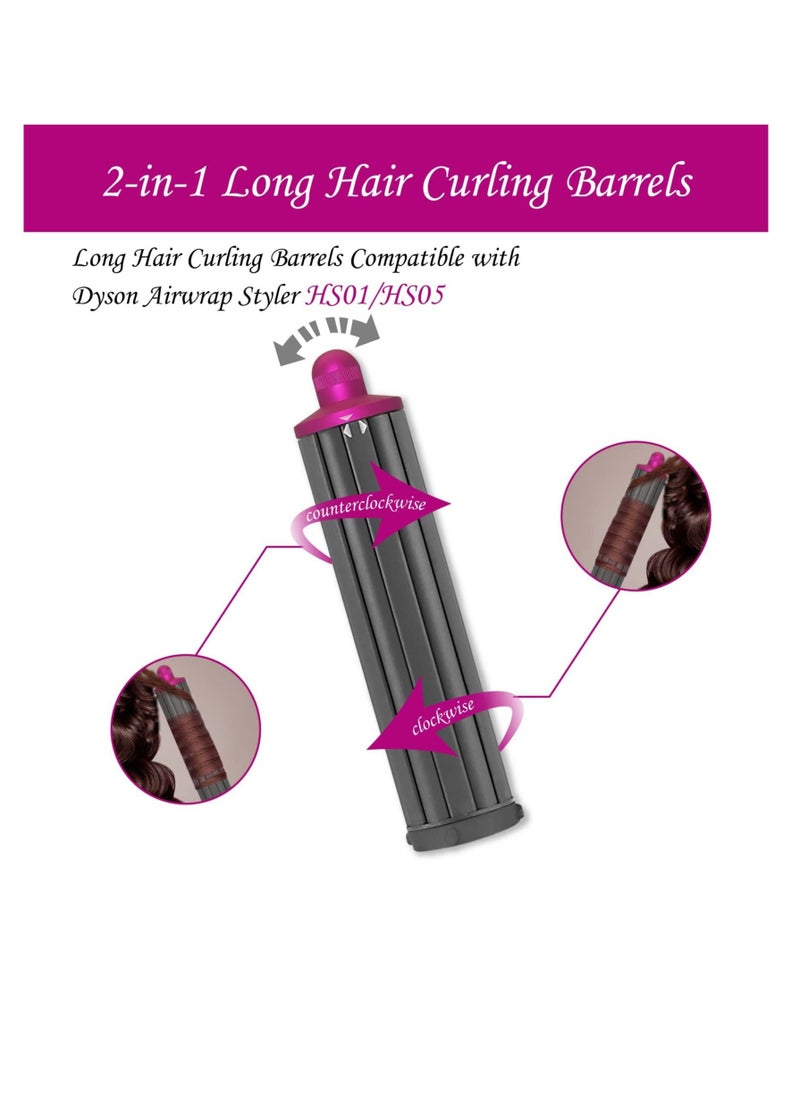 SYOSI - 40MM/1.6 Inch Long Hair Curling Barrels Compatible with Dyson Airwrap Styler Attachment Parts, Self-Curling Attachment Accessories for Dyson Airwrap Styler HS01 HS05 - Image 1