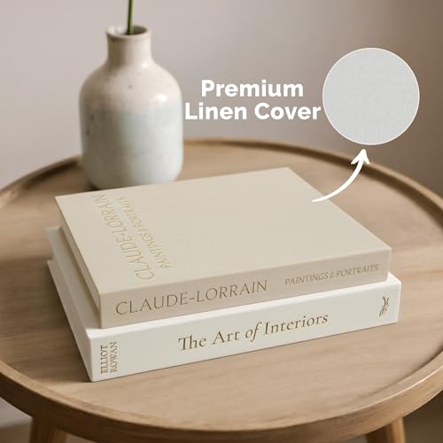 Vine Creations Decorative Books - Set of 2 Linen Hardcover Boxes with Storage - Aesthetic Fake Books for Decoration for Home, Shelf, Bookshelf Decor, Coffee Table Decor, as Storage or Keepsake Box - Image 3