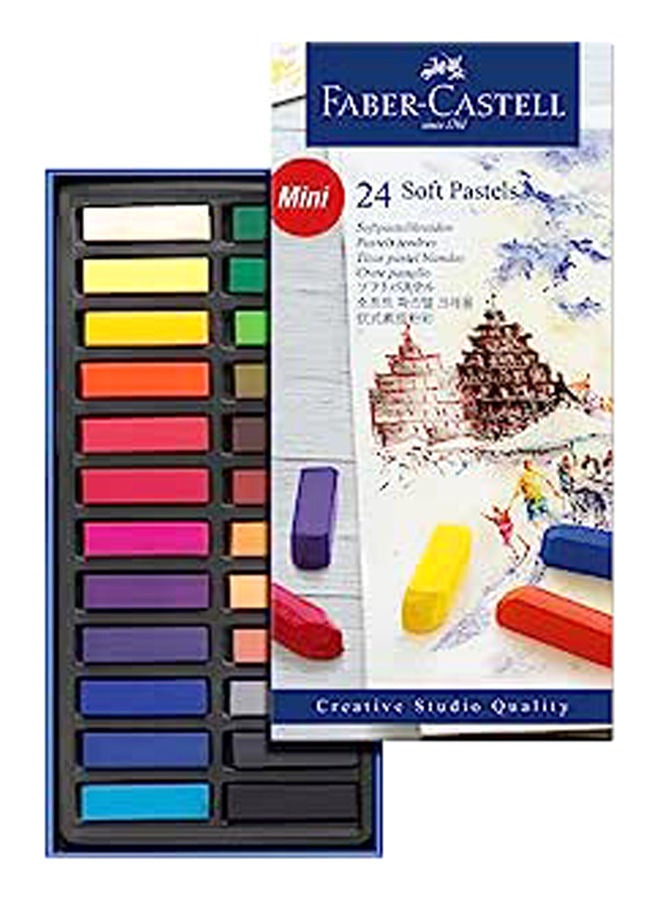 Faber Castell-Creative Studio Soft Pastel Mini Sticks 24 Vivid Colours