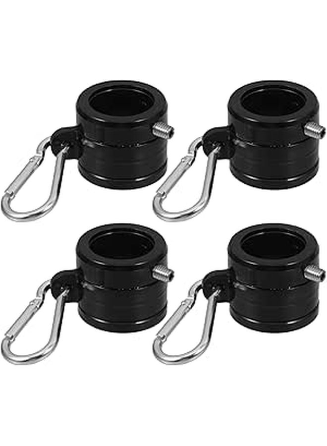 2 Sets 1 Inch Dark Color Flag Pole Mounting Clips And Rotating Rings For Outdoor Flagpole Hardware Kit - Image 1