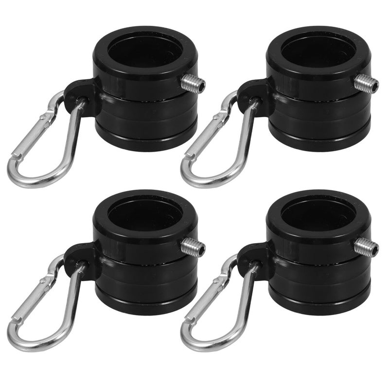 2 Sets 1 Inch Dark Color Flag Pole Mounting Clips And Rotating Rings For Outdoor Flagpole Hardware Kit - Image 2