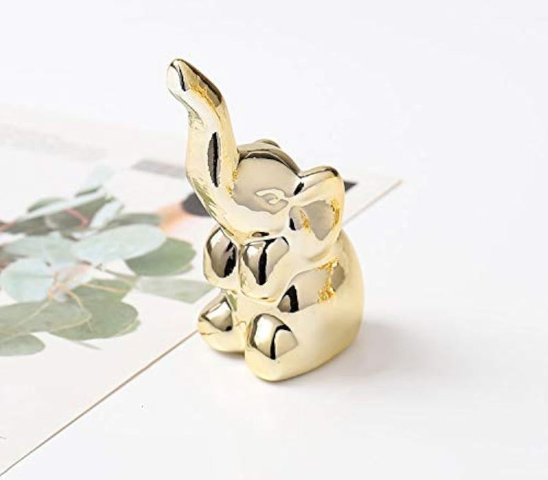 Ardax Ardax Ceramic Animal Figurines Ornaments Gold Home Decor Sculptures and Statues Handmade Artware Gifts Elephant 