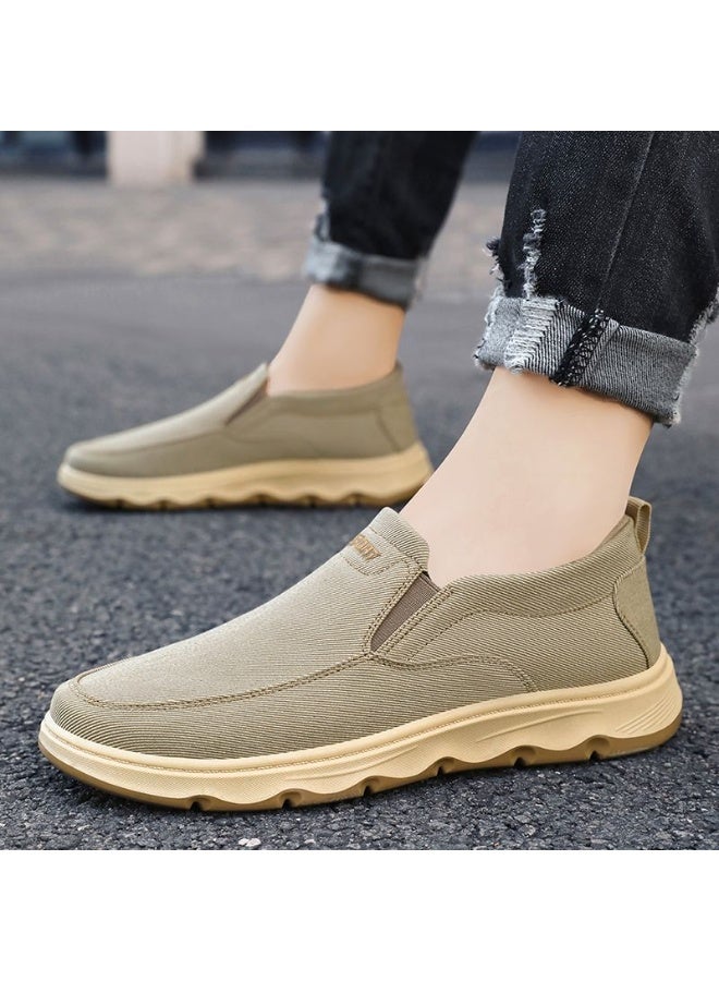 NIBEMINENT Men Canvas Sneakers with Soft Soles Casual Breathable Non-slip Men's Cloth Shoes Boat Shoes Men Comfortable Vulcanized Shoes - Image 1