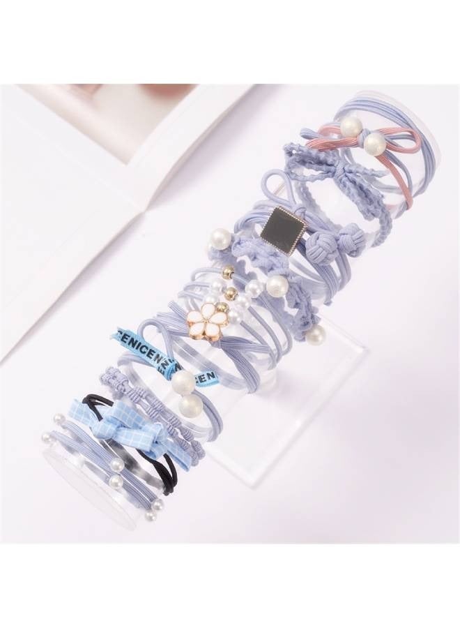 12-Pieces Faux Pearl Decor Cute Baby Girl's Hair Accessories Clips Elastic Hair Tie For Girls - Image 1