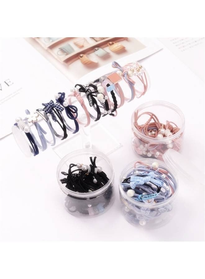 12-Pieces Faux Pearl Decor Cute Baby Girl's Hair Accessories Clips Elastic Hair Tie For Girls - Image 2