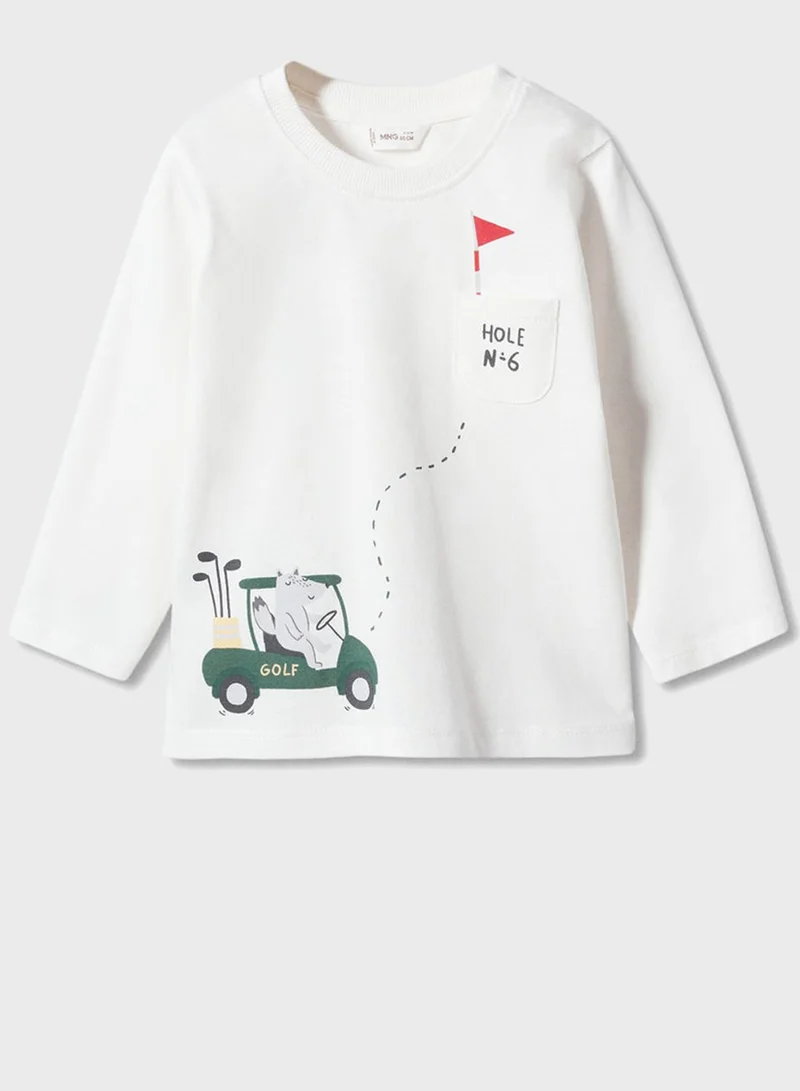 MANGO Infant Golf Cart Print T-Shirt