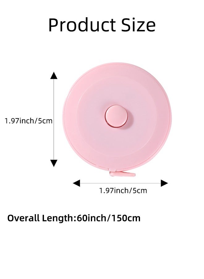 Generic Soft Sewing Tape Measure for Accurate Measurement, Retractable Tape Measure for Body Measurements, 60 inchs/1.5 meters, Mini Pocket Waist Measuring Tape(2 colours)  - Image 2