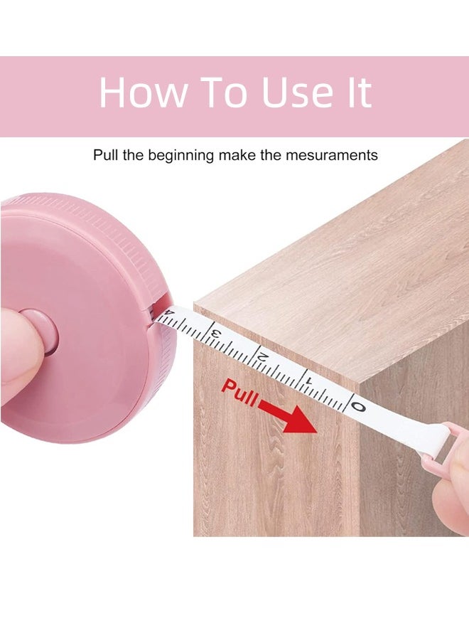 Generic Soft Sewing Tape Measure for Accurate Measurement, Retractable Tape Measure for Body Measurements, 60 inchs/1.5 meters, Mini Pocket Waist Measuring Tape(2 colours)  - Image 5