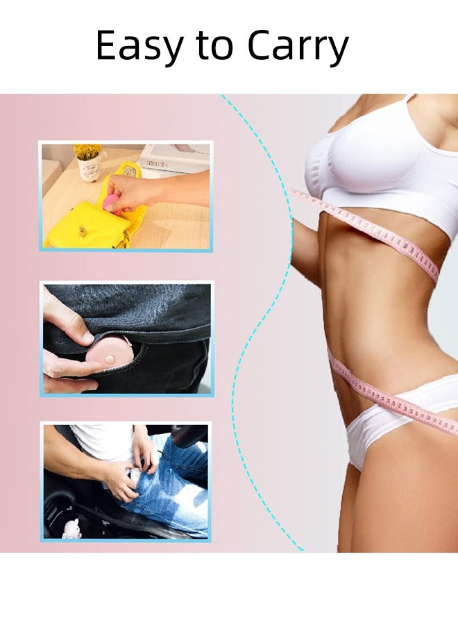 شريط قياس خياطة ناعم لقياس دقيق، شريط قياس قابل للسحب لقياسات الجسم، 60 بوصة/1.5 متر، شريط قياس خصر صغير الحجم (لونين)