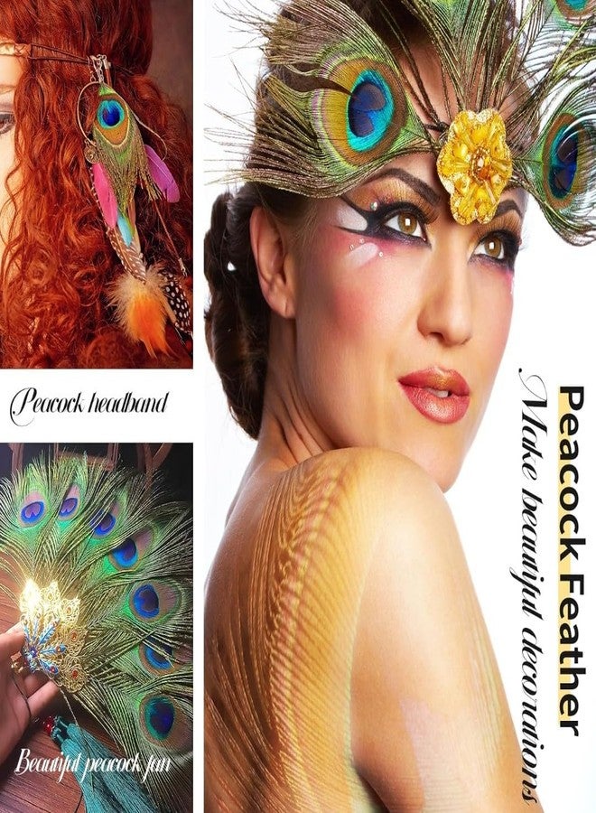 VRB DecTm 20 Pcs Real Natural Peacock Peacock Feather Original Feathers 10-12 inch for DIY Craft Floral Arrangements,Wedding,Home and Party Decorations Feathers (Pack of 20 Pcs) - Image 4