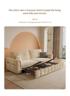 AWD Sofa Bed, Pull-out Sofa Come Bed with Storage Box Side Pockets USB Port  Convertible Sofa Bed, Daybed with Storage , Sofa Bed Living Room Furniture  - Image 5