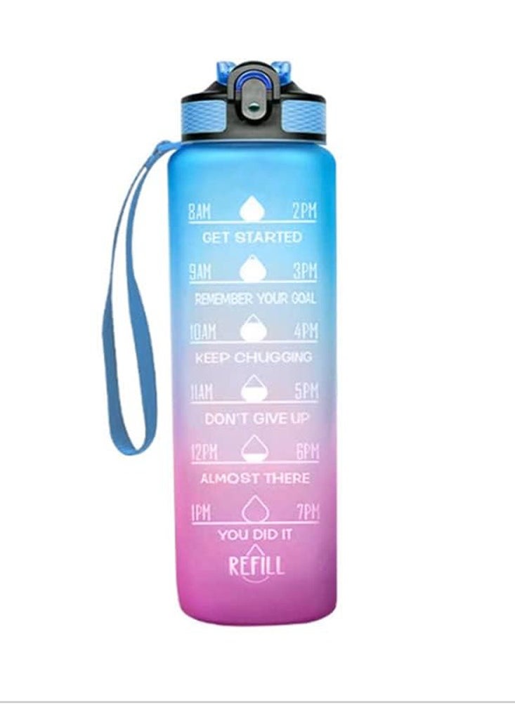 BrainGiggles Sports Water Bottle with Time Marker Leakproof BPA Free 1L 32 Oz Large Reusable Waterbottle - Blue/Pink - pzsku/Z13031968CC7DE12FDE0AZ/45/_/1708760297/27eecf64-8bf3-4983-8151-85e4daa857c7