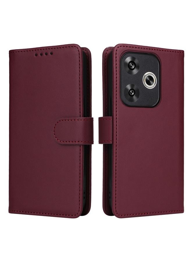 The Bros Case For Xiaomi POCO F6 BN-005 2 in 1 Detachable Imitate Genuine Leather Phone Case