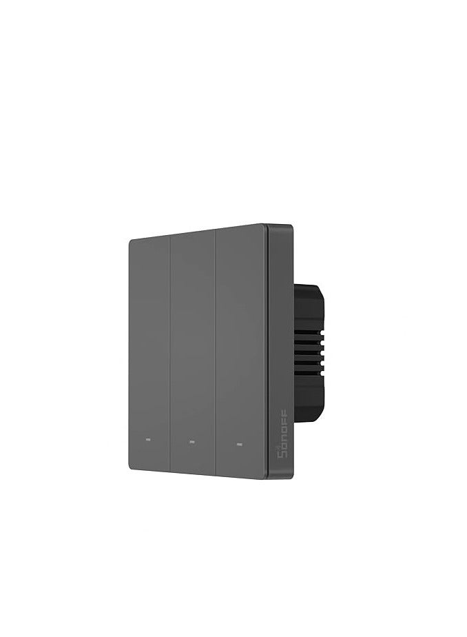 SONOFF Sonoff M5-3C-86 SwitchMan 3 Gang Smart Wall Switch, Remote/Voice Control, Share Control, Smart Scene, Countdown Timing, 2.4GHz Wifi, 2200W Max Power, Works with Alexa & Google Home, Dim Grey  - Image 1