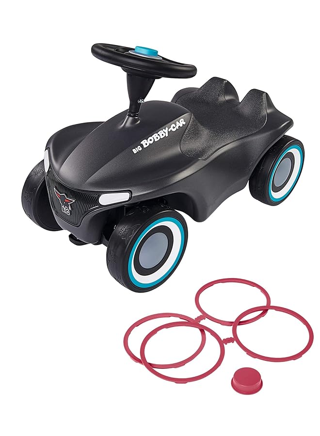 BIG Spielwarenfabrik 800056243 Bobby Car Neo Anthrazit Rutschfahrzeug Für Drinnen Und Draußen Kinderfahrzeug Mit Flüsterreifen Two Wheel Rims Colours To Change For Children From 1 Year Old Charcoal - Image 3