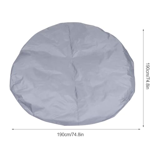 DOITOOL Round Hot Tub Cover 6ft Round Pool Cover Inflatable Hot Tub Covers Replacement Solar Spa Cover Protector, Reduce Water Evaporation, Grey, 74.80 X 11.81 Inches - Image 3