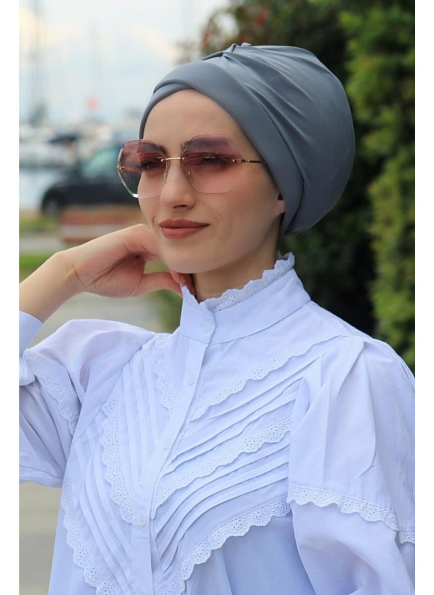 Belifanti Collection Cross Bonnet Gray 