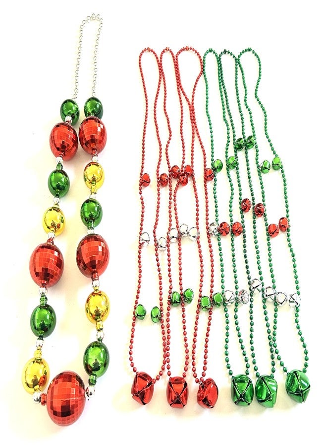 GZYSSL 7 Pcs Christmas Party Beads Necklaces Party Supplies Jingle Bell Jumbo Ball Beads Necklaces For Christmas Tree Party Decorations - Image 4