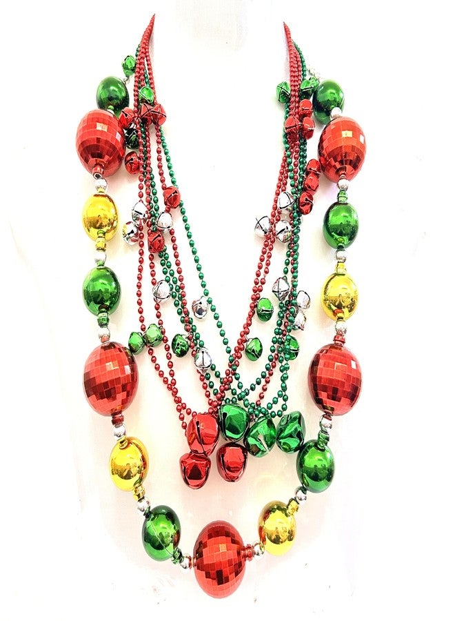 GZYSSL 7 Pcs Christmas Party Beads Necklaces Party Supplies Jingle Bell Jumbo Ball Beads Necklaces For Christmas Tree Party Decorations - Image 2