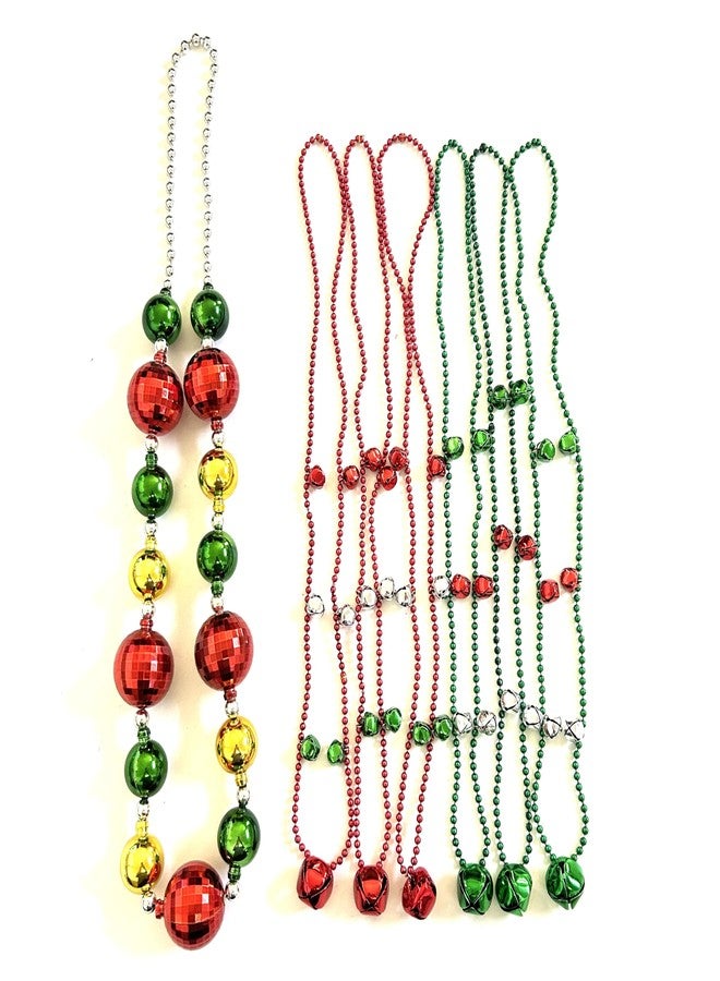 GZYSSL 7 Pcs Christmas Party Beads Necklaces Party Supplies Jingle Bell Jumbo Ball Beads Necklaces For Christmas Tree Party Decorations - Image 3