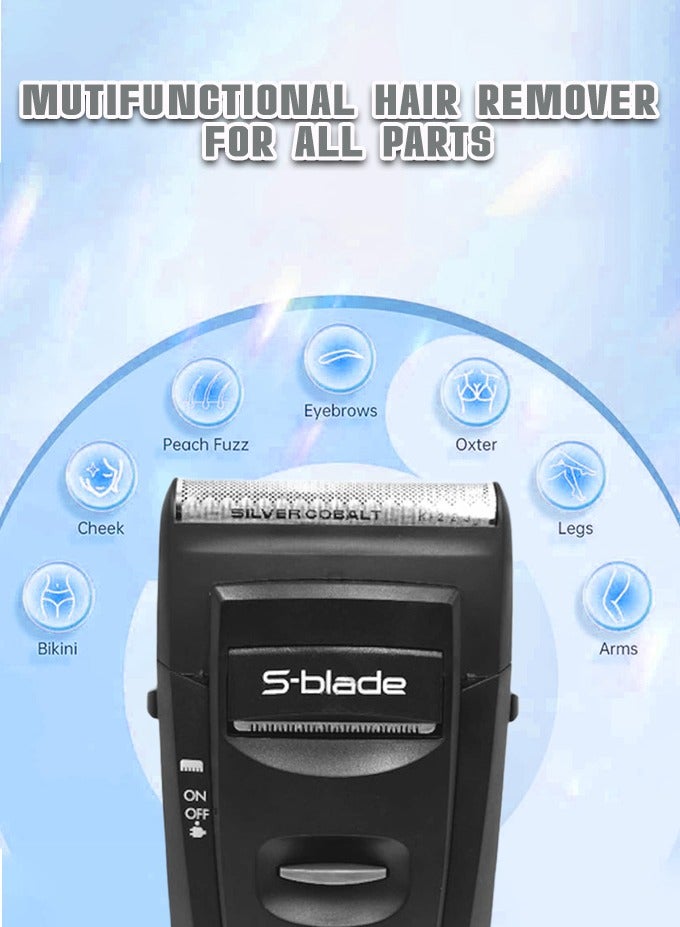 دينجلينج ماكينة حلاقة عملية قابلة لإعادة الشحن مع شفرة داخلية حادة وشفرات دقيقة بقطر 50 مم لحلاقة دقيقة | شحن يدوم 8 ساعات واستخدام طويل | ماكينة حلاقة رجالية محمولة قابلة لإعادة الشحن - Image 2