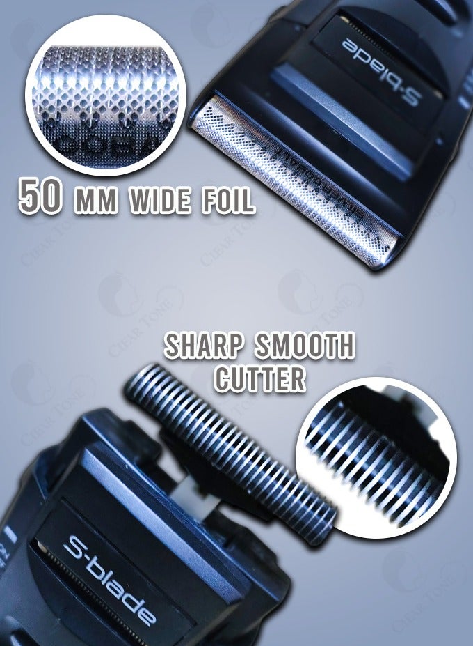 دينجلينج ماكينة حلاقة عملية قابلة لإعادة الشحن مع شفرة داخلية حادة وشفرات دقيقة بقطر 50 مم لحلاقة دقيقة | شحن يدوم 8 ساعات واستخدام طويل | ماكينة حلاقة رجالية محمولة قابلة لإعادة الشحن - Image 4