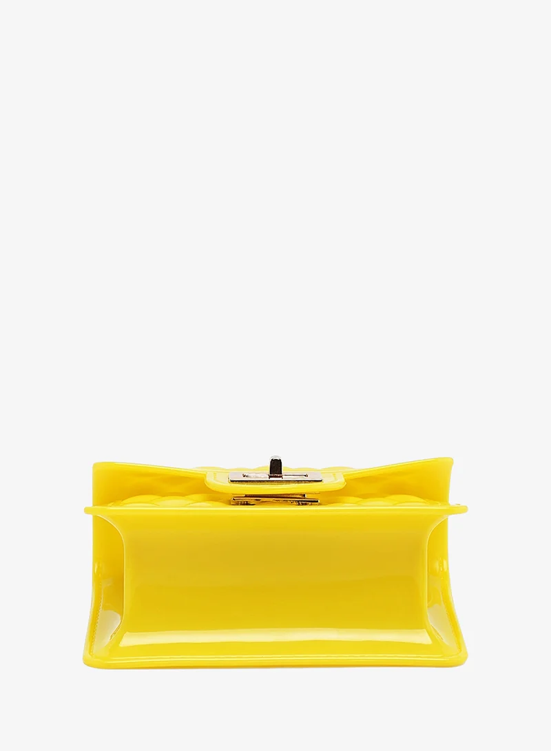 London Rag  Yellow Quilted Sling Bag for Women | Best Price UAE