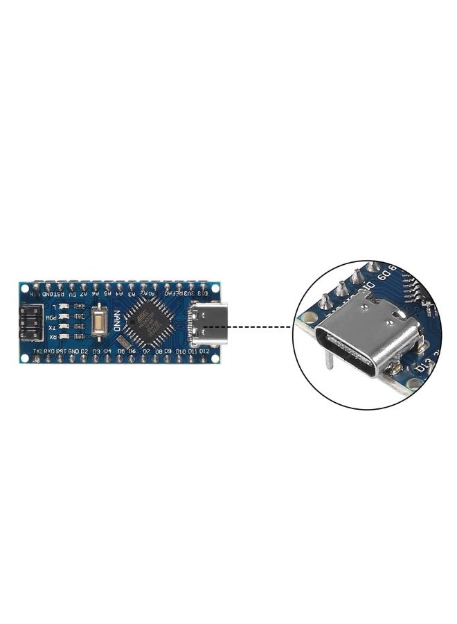 Arduino Nano ATmega328P Microcontroller Board - USB Type-C & CH340 Chip