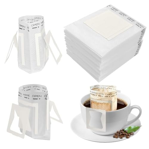 LUVINA Coffee Filter Bag, Coffee Filters Paper Bag, Pour Over Coffee Filter Bag for Coffee Dripper and Drip Coffee Maker, Disposable Natural Unbleached (50, Coffee Filter Bag) - Image 3