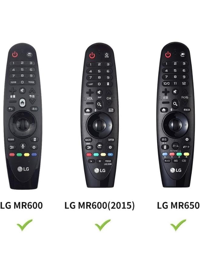 SIKAI Shockproof Silicone Case for LG AN-MR600 / LG AN-MR650 / AN-MR18BA / AN-MR19BA Magic Remote Battery Cover Protective Skin Holder Washable Dirt-Proof Anti-Lost with Remote Loop (Black) - Image 3