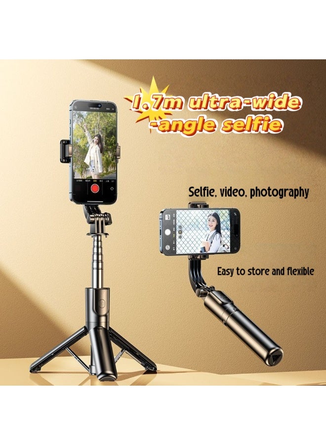 Trendy new mobile phone selfie stick Bluetooth remote control floor tripod foldable portable photography travel essentials to capture your beauty - Image 1