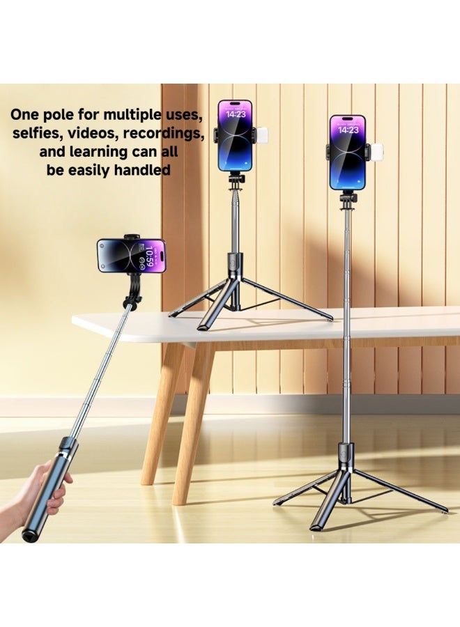 Trendy new mobile phone selfie stick Bluetooth remote control floor tripod foldable portable photography travel essentials to capture your beauty - Image 4