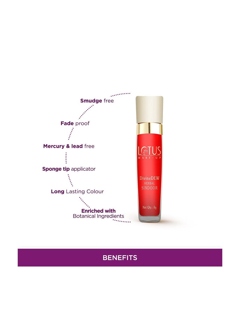 LOTUS HERBALS Lotus Herbals Divine Dew Herbal Sindoor 21 Love Drop 8g, Red  - Image 2