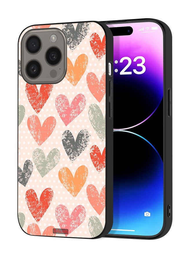 Tolwak Apple iPhone 15 Pro Max Protective Case Cover Hearts Art - Image 1