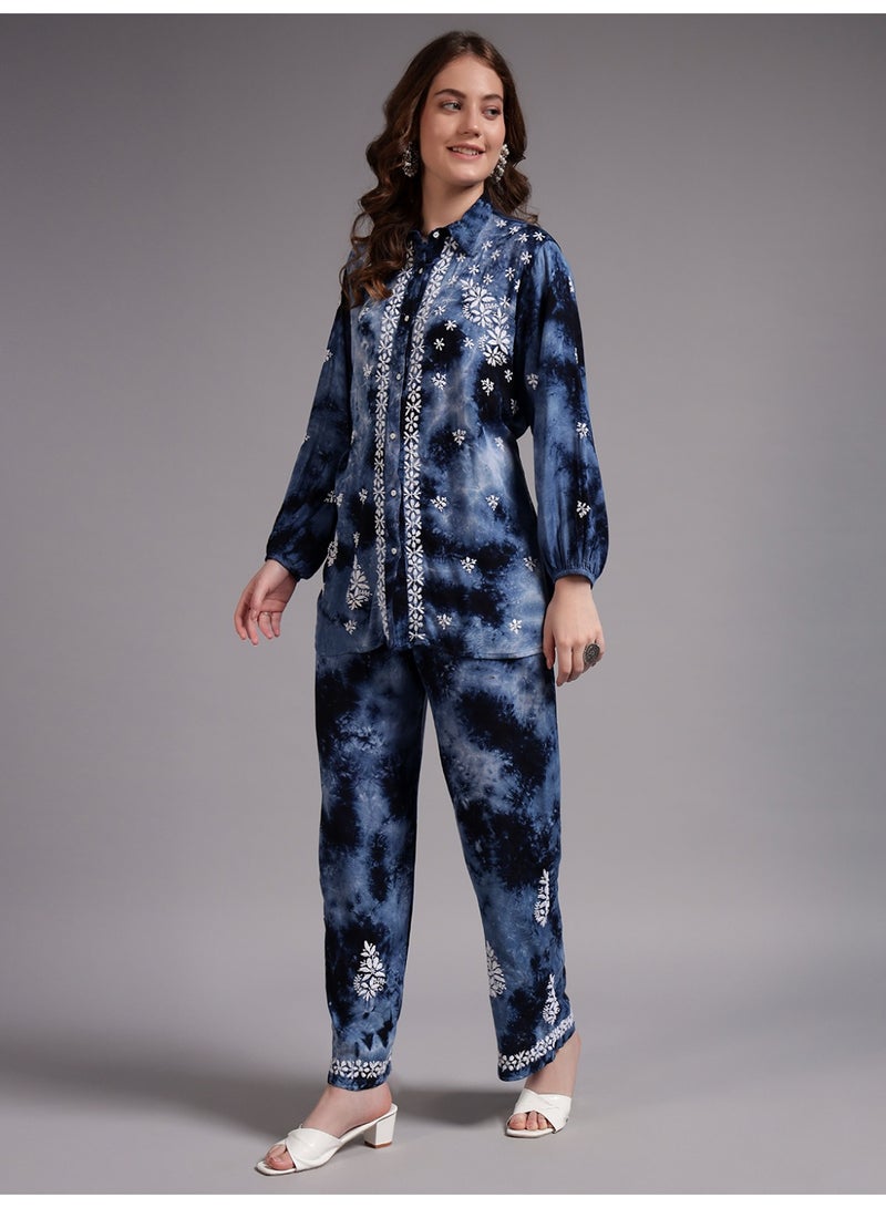 Alaya Women Hand Embroidered Chikankari Rayon Co-ord Set-AL4093KS - Image 5