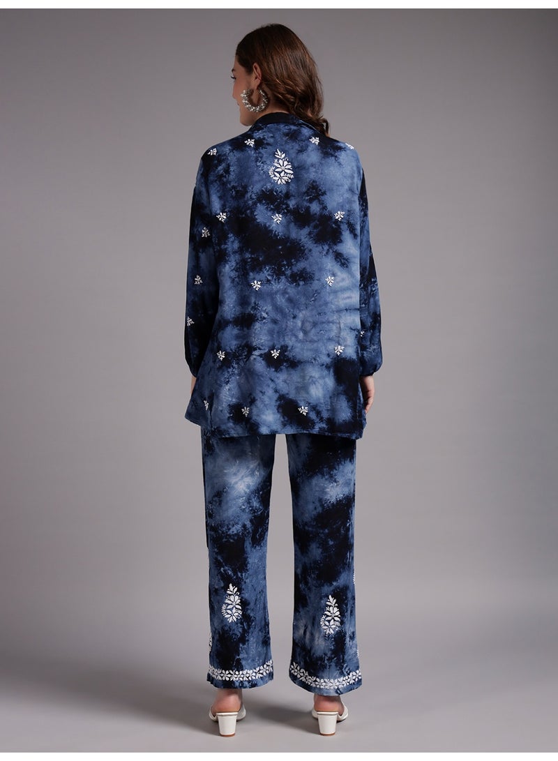 Alaya Women Hand Embroidered Chikankari Rayon Co-ord Set-AL4093KS - Image 2