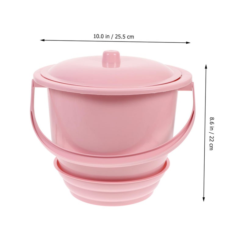 Portable Female Urinal with Lid Thick Material Non Slip Bottom and Handle - Image 3