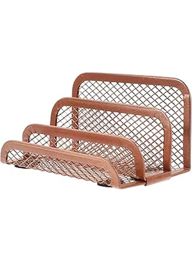 Metal Desktop Letter Rack File Organizer Document Holder for Office and Home - Image 1
