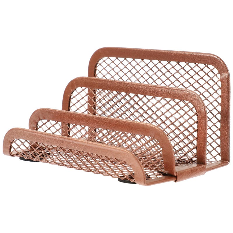 Metal Desktop Letter Rack File Organizer Document Holder for Office and Home - Image 2
