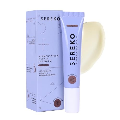 SEREKO Pigmentation Repair Lip Balm for Dark Lips With Kojic Acid, Vitamin C & Mango Seed Butter | Brightens Dark & Discoloration Lips, 24H Hydration, Lock Moisture | For Women & Men | Affogato - 8gm - Image 1