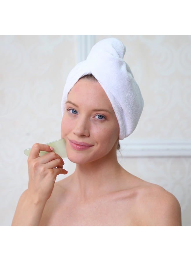 Daily Concepts USA. Gua Sha Jade Tool, Anti Aging & Anti Wrinkle, For Smoother, younger & Healthier looking skin, Face, neck, eye & Body Massager - Image 2