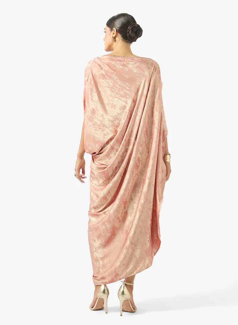 Golden Apple Off Shoulder Midi Dress