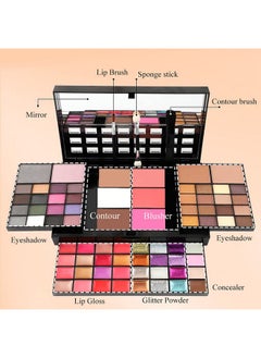 VERONNI Makeup Kit For Women Full Kit Including 36 Eyeshadow Makeup,16 Lip Gloss,12 Glitter Cream, 4 Concealer, 3 Blusher,1 Bronzer, 2 Highlight And Contour All In One Makeup Kit 74 Colors  - Image 3