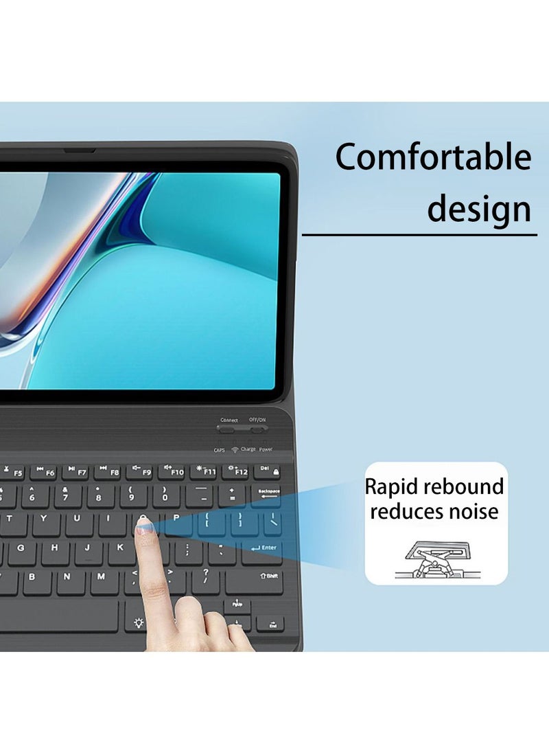 HAOHAN - 4-in-1 iPad Tablet Keyboard Protector Bundle, With iPad Case, Wireless Keyboard, Wireless Mouse, Stylus Pen, Designed for 10.9 & 11 Inch iPad, Universal Model iPad Air 4/5/M2, iPad Pro 1/2/3/4/M4, Black (No iPad) - Image 1