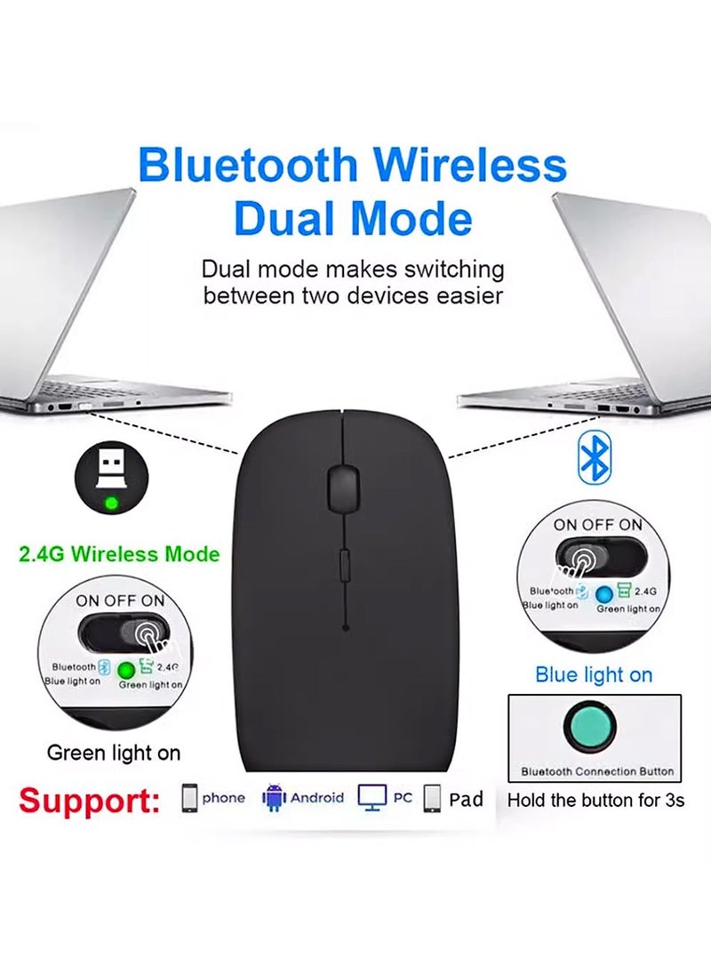 HAOHAN - 4-in-1 iPad Tablet Keyboard Protector Bundle, With iPad Case, Wireless Keyboard, Wireless Mouse, Stylus Pen, Designed for 10.9 & 11 Inch iPad, Universal Model iPad Air 4/5/M2, iPad Pro 1/2/3/4/M4, Black (No iPad) - Image 1
