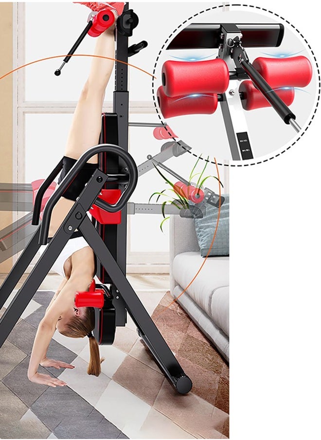 Garlo - Inversion Table for Back Pain Relief, 150KG Capacity Strength Training Inversion Equipment, Decompression Table for Pain Therapy Training with Safe Belt & Comfortable Ankle Holders - Image 1