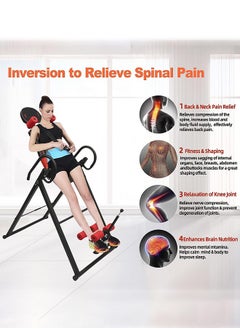 Garlo Inversion Table for Back Pain Relief, 150KG Capacity Strength Training Inversion Equipment, Decompression Table for Pain Therapy Training with Safe Belt & Comfortable Ankle Holders  - Image 3