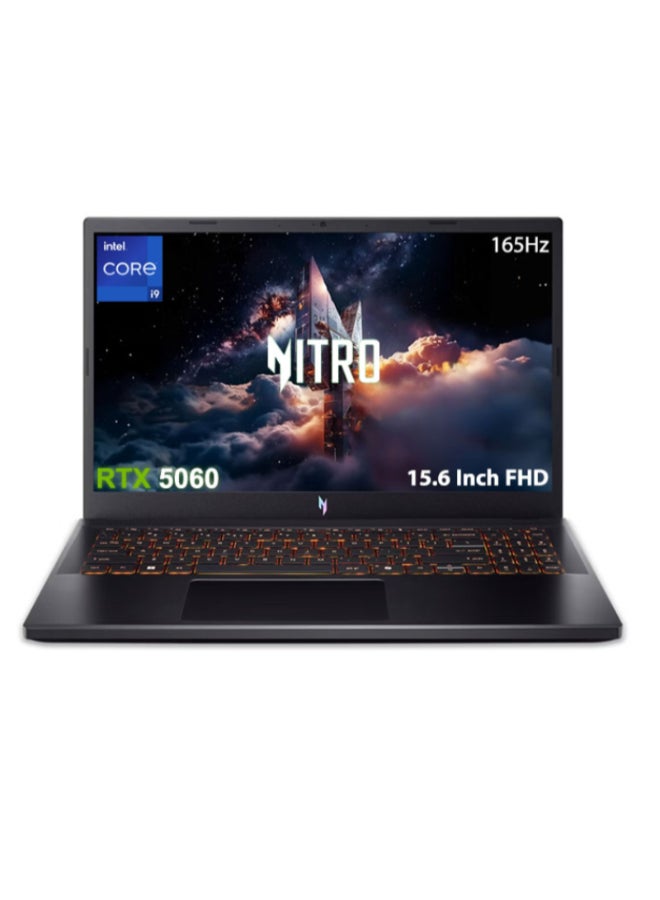 Acer Nitro V15  Gaming Laptop With 15.6 Inch Full HD (1920x1080) Display, Core i9- 13900H Processor/32GB RAM DDR4/512GB SSD/8GB Nvidia Geforce RTX 5060 Graphics/DOS(Without Windows)/ English/Arabic Black - Image 1