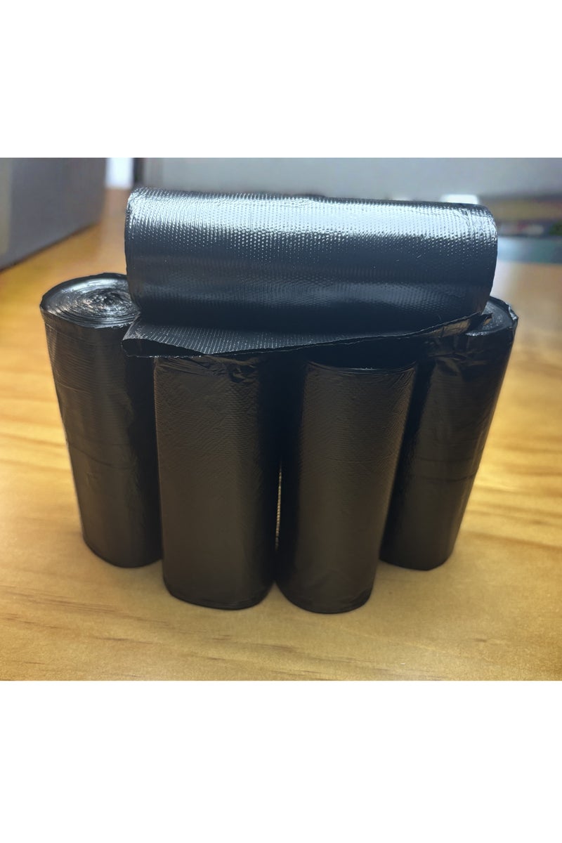 Heyla Black garbage bag, 5 rolls, size 45cm * 55cm，30 pieces per roll, a total of 150 pieces, sturdy and biodegradable heavy-duty disposable garbage bag, - Image 1